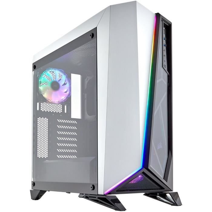 CORSAIR Boitier PC Spec Omega RGB - Moyen Tour - Blanc - Fenêtre en Verre Trempé (CC-9011141-WW)