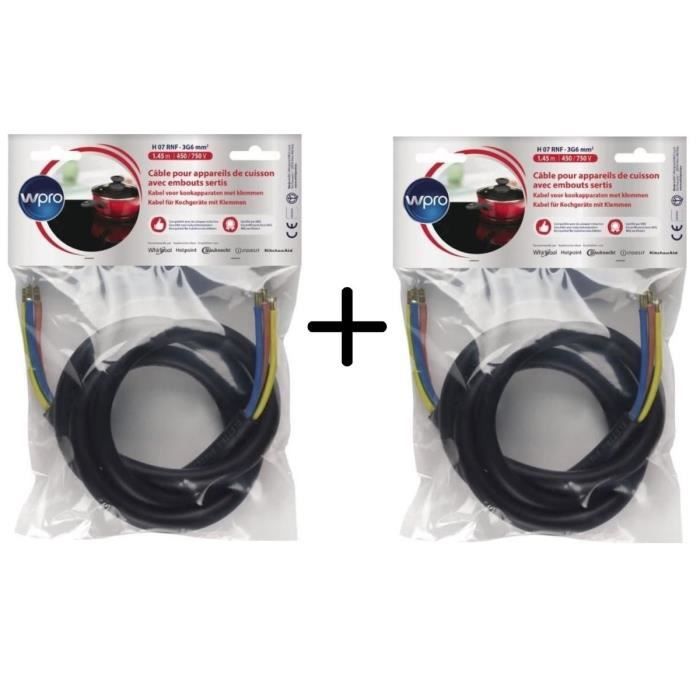 PACK WPRO CAB360/1 Câble Electrique 1.45m (> 5750 watts) X2