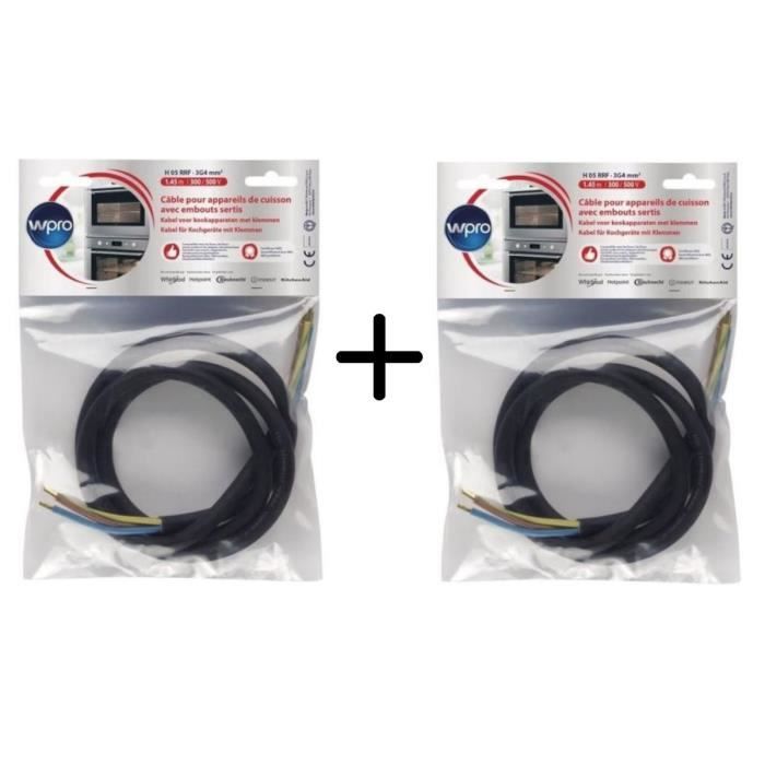 PACK WPRO CCB3401 Câble Electrique 1.45m (< 5750 watts) X2