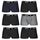 UMBRO Lot de 6 Boxers Noir Gris Chiné et Bleu Mari