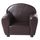 Fauteuil enfant Club - Simili chocolat - Contempor