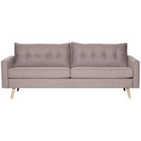 CANAPÉ - SOFA - DIVAN FJORD Canapé droit fixe 3 places - Tissu gris clai CANAPÉ - SOFA - DIVAN FJORD Canapé droit fixe 3 places - Tissu gris clai