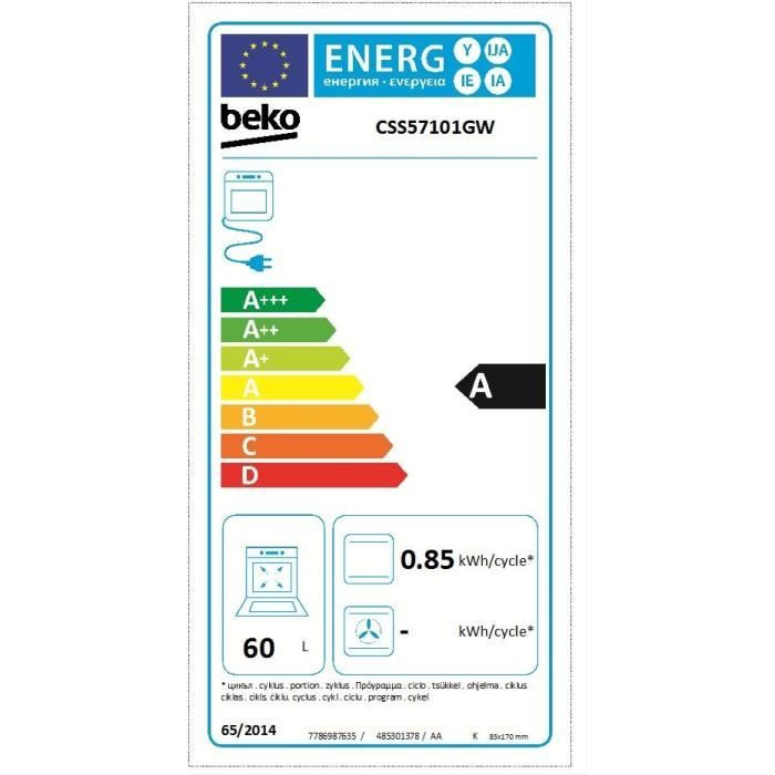  CSS57101GW-Cuisinière table vitrocéramique-42