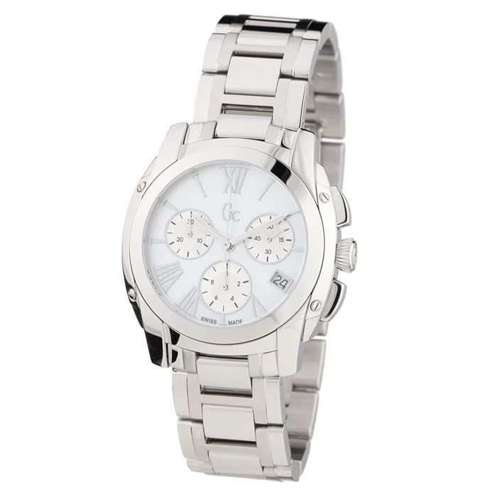 Montre Femme Guess Collection - Modèle GC6000, Cadran Noir, Acier Inoxydable, étanche 100m, Occasion