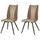 ROUVENE Lot de 2 chaises de salle à manger en méta