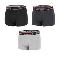 BOXER - SHORTY REEBOK Lot de 3 boxers noir/gris anthracite/gris - BOXER - SHORTY REEBOK Lot de 3 boxers noir/gris anthracite/gris -