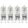 XQ-Lite Lot de 4 ampoules halogène G9 46W