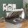 MAJESTY Lit coffre adulte contemporain simili gris