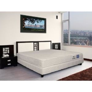 BENOIST BELLE LITERIE Ensemble matelas + sommier 80x200cm 17cm mousse HR ferme 35kg/m?