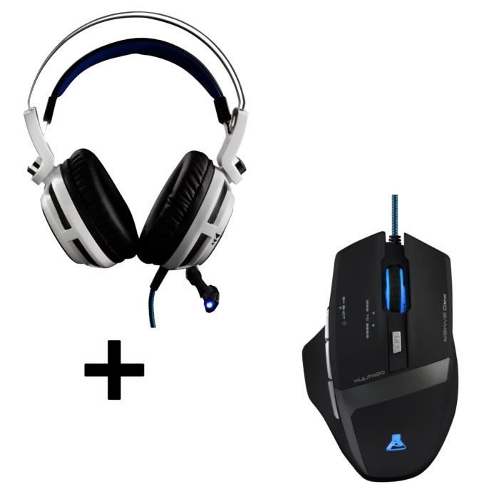 The G-Lab Pack Gamer : Micro-Casque KORP#200 Filaire - Rétroéclairé + Souris KULT#100