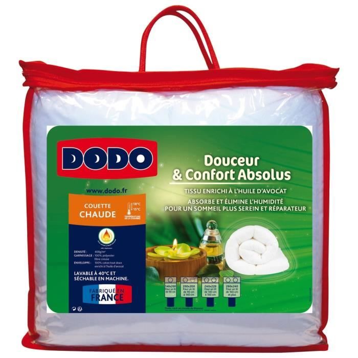 DODO Couette chaude 400gr/m² DANEMARK 200x200 cm blanc