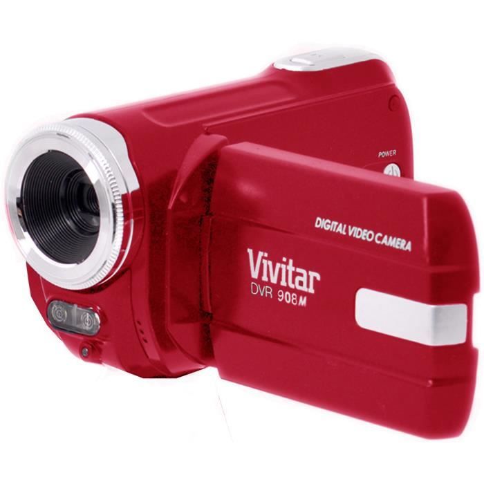 VIVITAR DVR908MFD-RED Camescope numérique Full HD 1080 P - 10 Mpx - Rouge