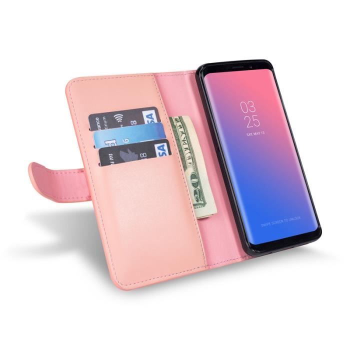 coque samsung s9 cuir portefeuille