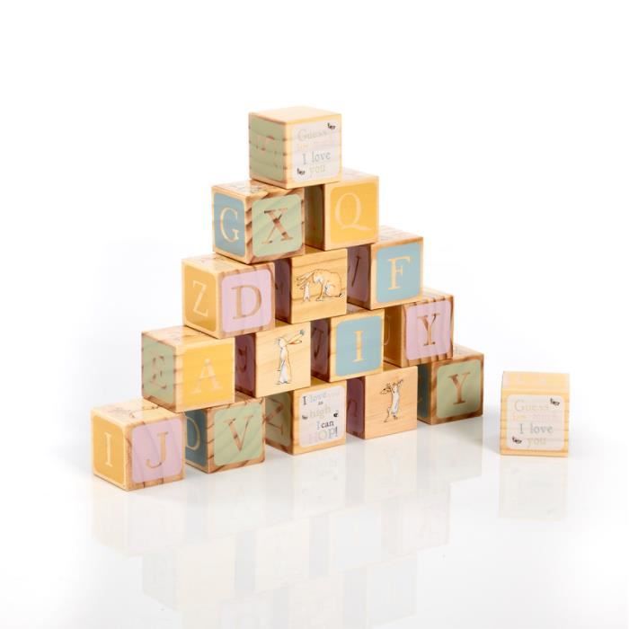 Cubes en bois naturel Devine combien je tƇ