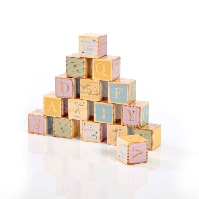 Cubes en bois naturel Devine combien je tƈ