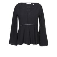 CHEMISIER - BLOUSE LPB WOMAN - Blouse Ajourée Noire CHEMISIER - BLOUSE LPB WOMAN - Blouse Ajourée Noire