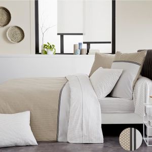 Housse de couette 240x260 taupe - Achat / Vente pas cher