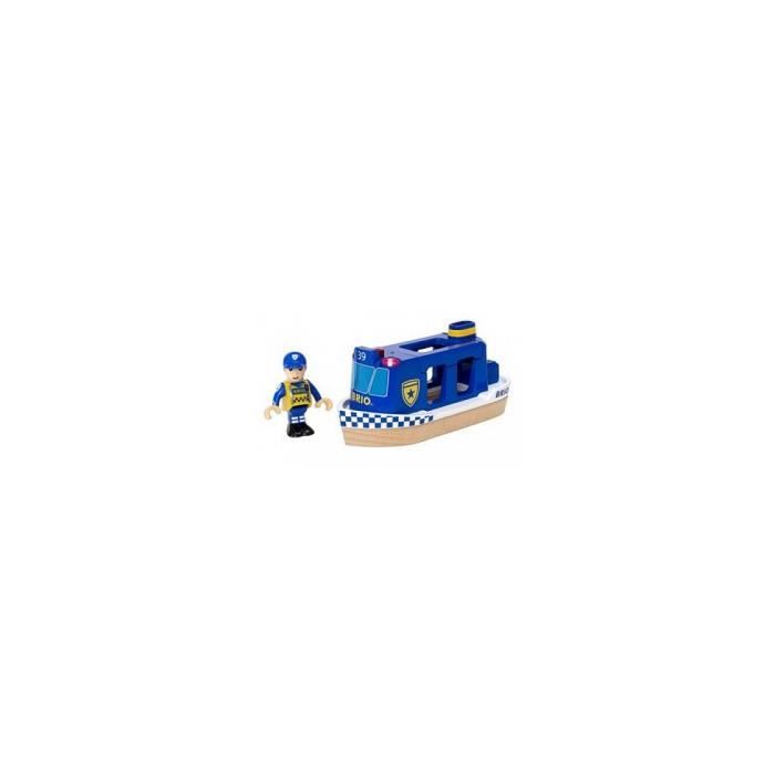 BRIO World - 33820 - Bateau Patrouille De Police - Jouet en bois