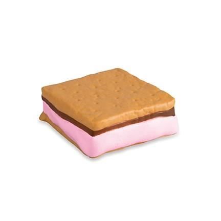 Squishy 52201 Soft Doux 'N Slo Squishies Sweet Shop Original Fraise Gateau peluche, carré