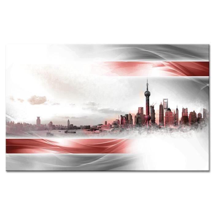 Tableau Déco Photo Vue sur Shanghai - Urbain - 80x50 cm