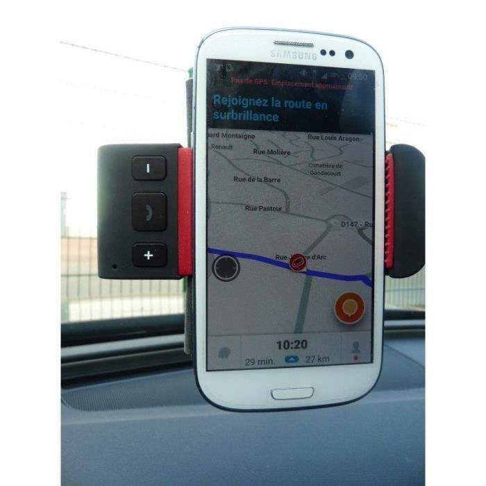 M500 Porte téléphone Kit Main Libre Bluetooth - Fixation Ventouse