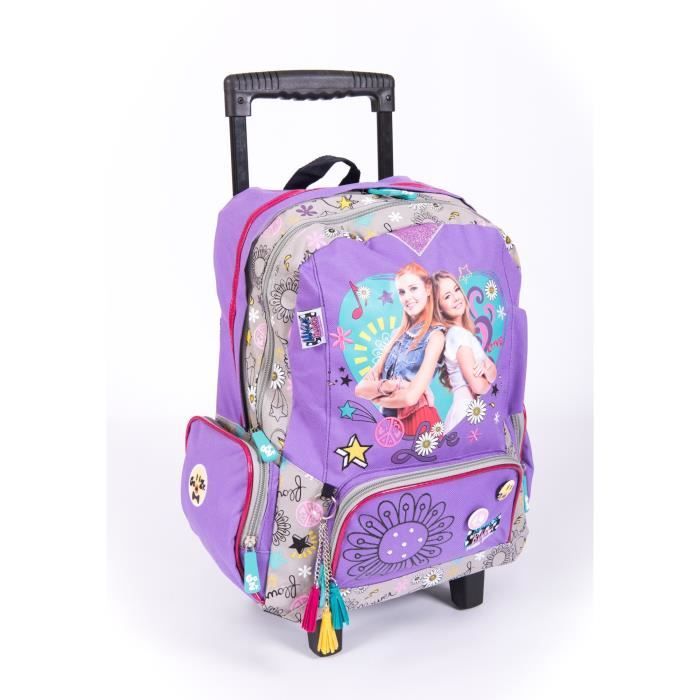 KID'ABORD MAGGIE&BIANCA Sac à Dos - 2 Compartiments - 6 à 9 ans - Classe primaire et élémentaire - Violet - 35cm - Enfant Fille