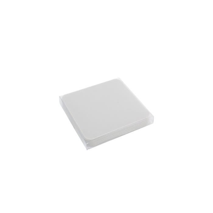 YONG Set de 12 Sous-verres plastique - 9x9cm - Gris