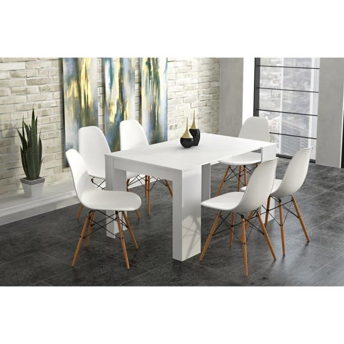 Table Console De Salle à Manger Extensible Jusquà 140 Cm Blanc