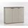 PLASTIKEN Armoire basse de rangement Titanium 3 po