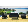 Salon de jardin design alu et résine noire Noir/noir - Achat / Vente ... Salon de jardin design alu et résine noire Noir/noir - Achat / Vente ...