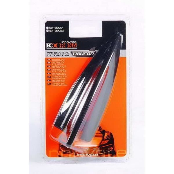 CORONA Antenne de toit factice décorative Shark - Noir