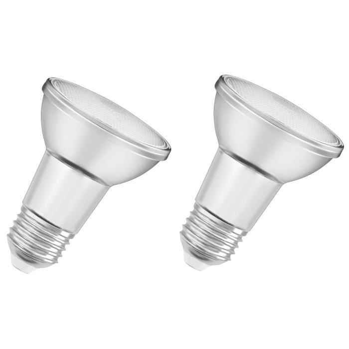 OSRAM Lot de 2 Ampoules spot LED PAR20 E27 5 W équivalent à 50 W blanc chaud dimmable