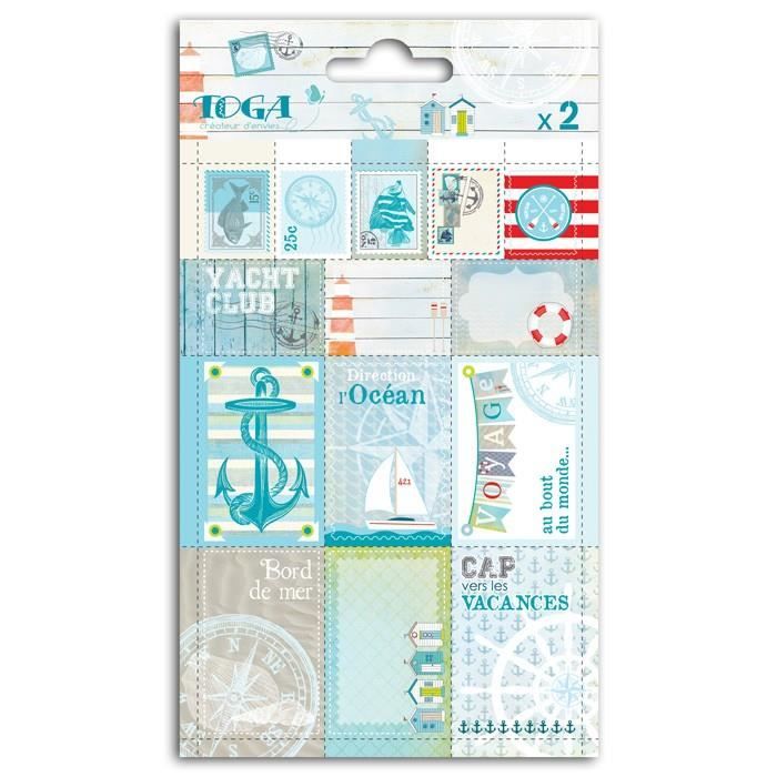 TOGA Die Cuts Pré-Découpés Vue/Mer - 2 planches - 10 x 15 cm