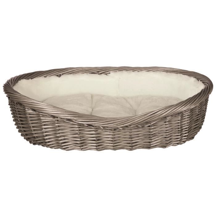 TRIXIE Corbeille doublée avec coussin - 60 cm - Gris - Pour chien