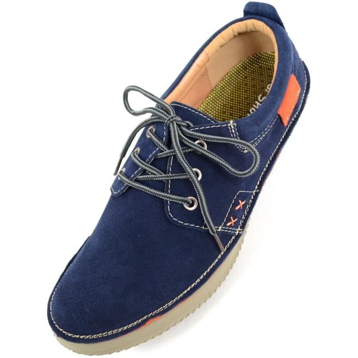 cuir Location Chaussures Mens véritable 3BWJK0 44 de pont 1 de Taille 2 en bateaux été Suede oCBexdr