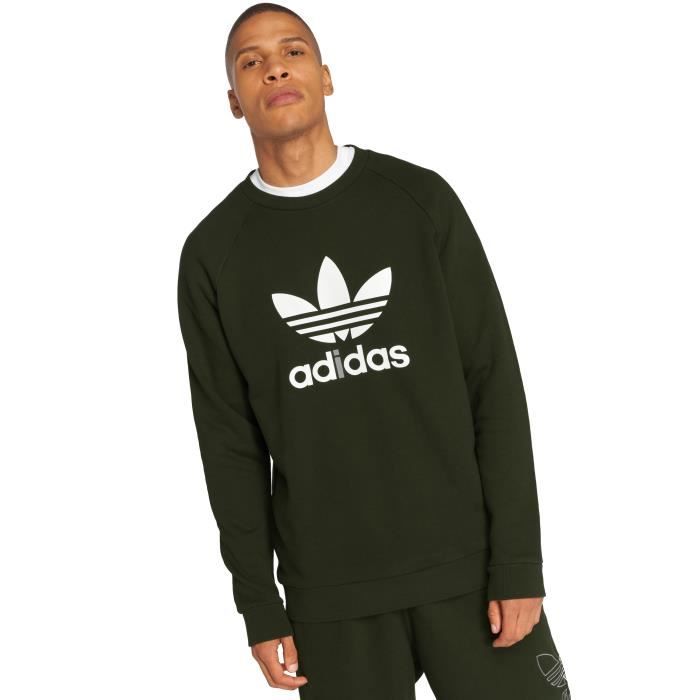 Adidas originals Homme Hauts / Sweat & Pull Trefoil Crew Rouge Olive ... PULL adidas originals Homme Hauts / Sweat & Pull Trefoi .