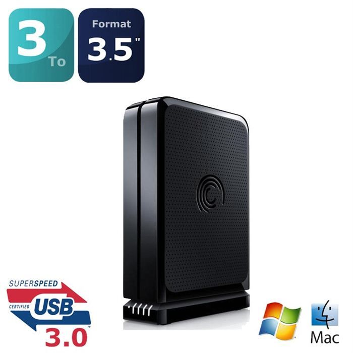 Disque dur externe 3.5   Capacité 3 To (3072Go)   Interface USB3.0