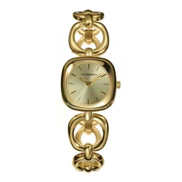 Reloj dorado cuadrado tipo joya para Señora