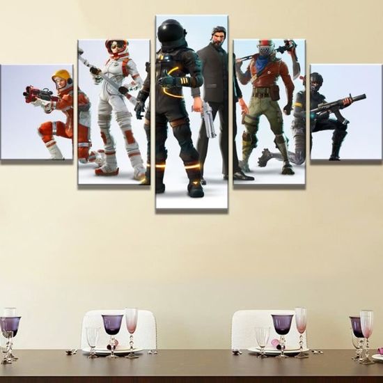 sans cadre 5 piece fortnite jeu jeu poster cuadros decoracion peintures decorations a la maison achat vente objet decoration murale cdiscount - poster fortnite a imprimer gratuit