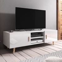 MEUBLE TV Meuble TV / Meuble salon - RIVANO 2 - 140 cm - bla MEUBLE TV Meuble TV / Meuble salon - RIVANO 2 - 140 cm - bla