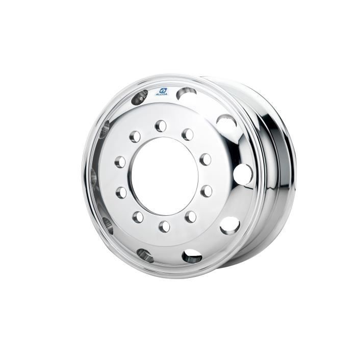 Roue ALCOA en aluminium forgé pour Poids Lourd - 17.5x6.00 - Perçage 26 mm - Capacité 2.500 kg - Finition Polie-Miroir