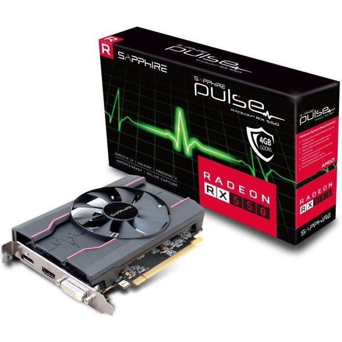 SAPPHIRE Carte Graphique PULSE RADEON RX 550 4G GDDR5