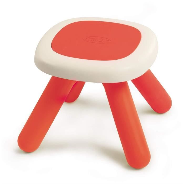 SMOBY - Kid Tabouret Intérieur / Extérieur Rouge