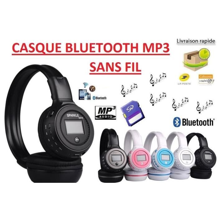 Casque Bluetooth Sans Fil Lecteur Mp3 Intégré Achat Casque