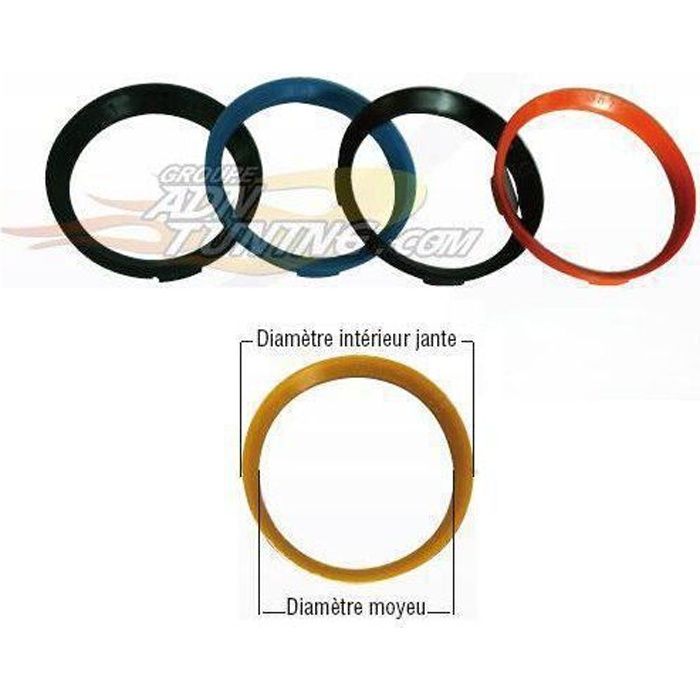 Bagues De Centrage 72.6 - 66.6 Mm (lot De 4) | En Stock