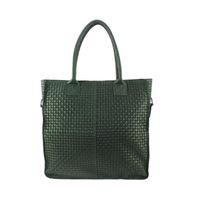 SAC À MAIN Sac cabas cuir Tressy Italie - Couleur:Vert Fonc&a SAC À MAIN Sac cabas cuir Tressy Italie - Couleur:Vert Fonc&a