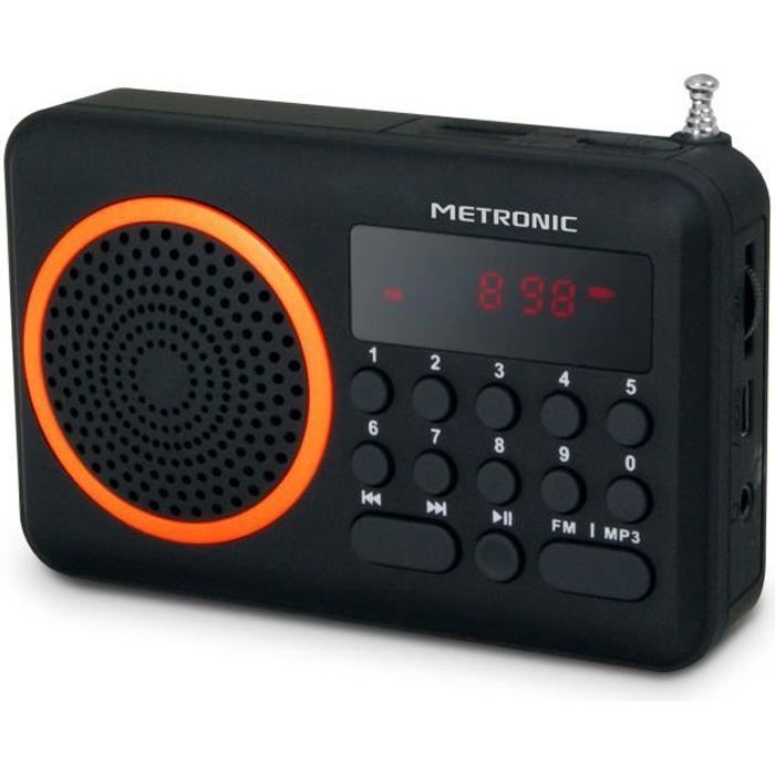MET 477204 Radio portable FM Orange