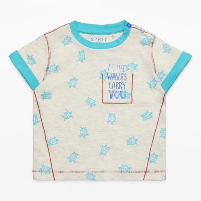 ESPRIT T-Shirt Imprimé Tortues Beige Crème Bébé Garçon