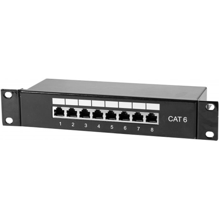 Hb-digital Boîtier De Panneau De Brassage 8 Ports Pour Modules Keystone Avec Par Exemple Prise RJ45 RJ11 Socket Connecteur D'antenne F USB-C USB-A BF/AF HDMI Borne De Pôle Femelle Filetée BNZ