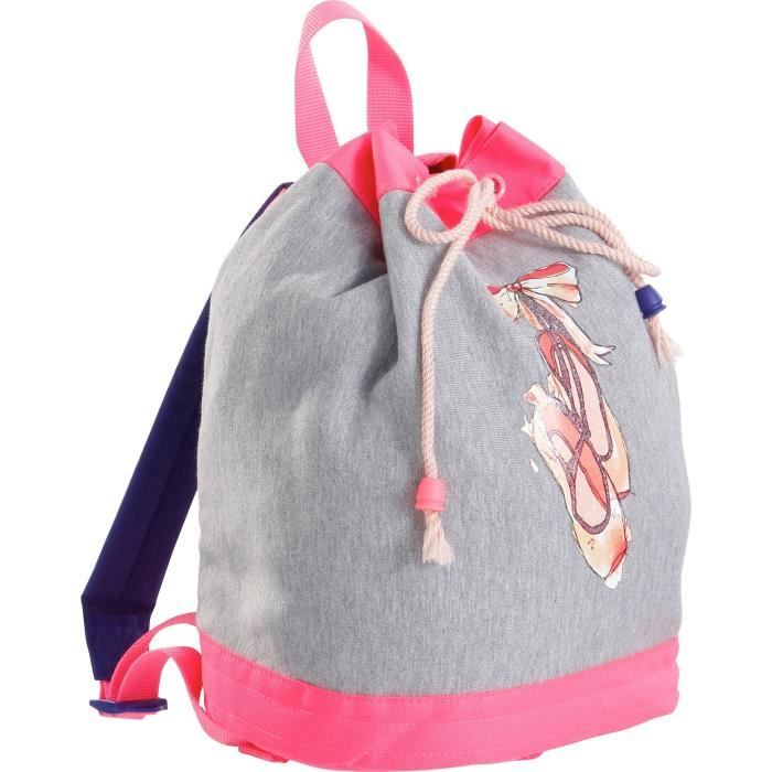 Sac De Sport Fille Avec Compartiment à Chaussures Et Poche Humide - Pour Piscine, Gym, Danse - Polyester Résistant